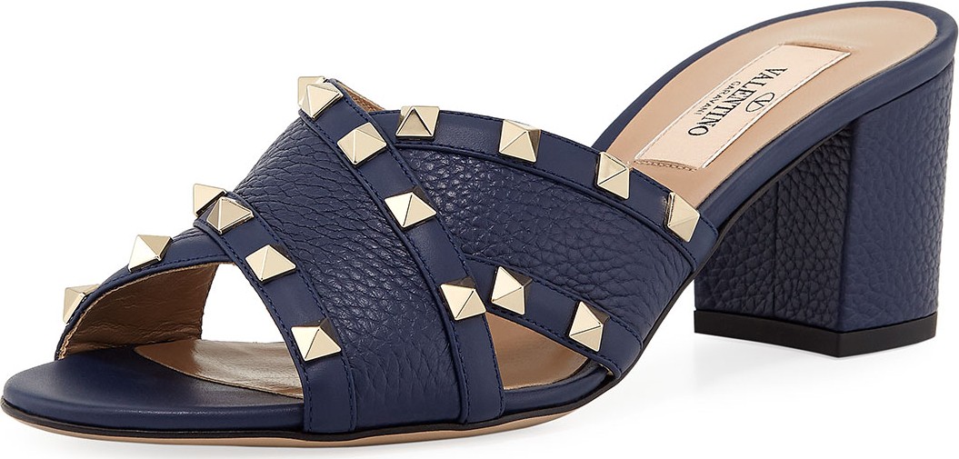 Valentino Rockstud Crisscross Leather Sandals