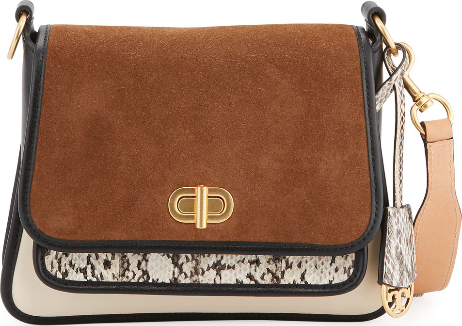 Tory Burch Bennett Mixed Shoulder Bag