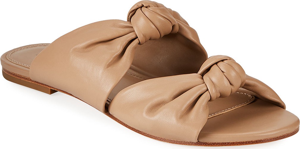 Mara & Mine Isabelle Knotted Leather Slide Sandals