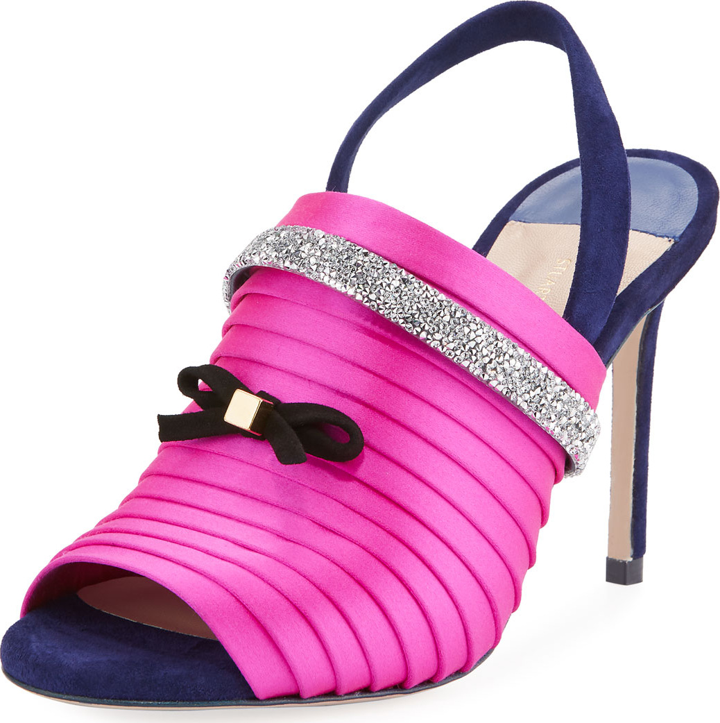 Stuart Weitzman Rumi Embellished Slingback Sandals