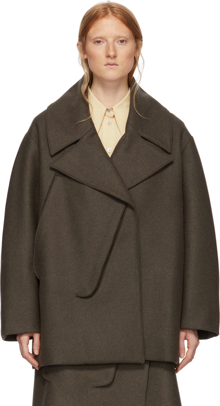 Studio Nicholson Green Oversized Myrio Coat