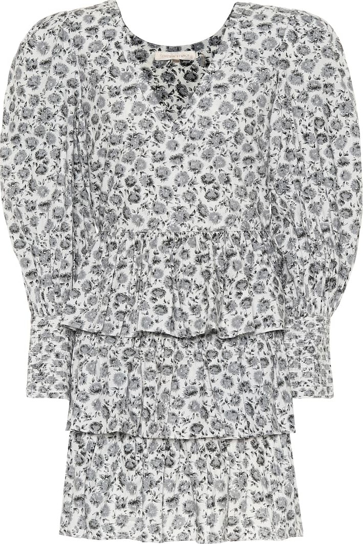 LOVESHACKFANCY Paris floral cotton minidress