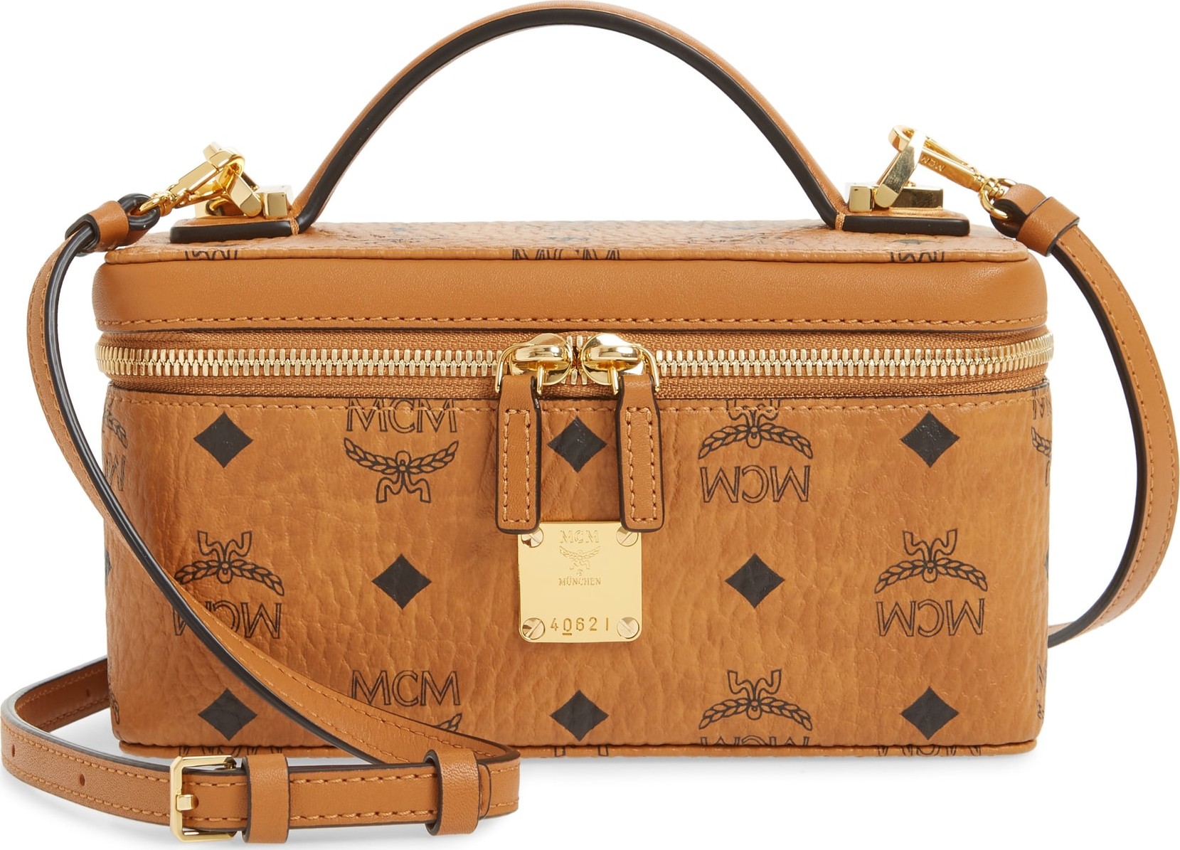 MCM Visetos Coated Canvas Vanity Case