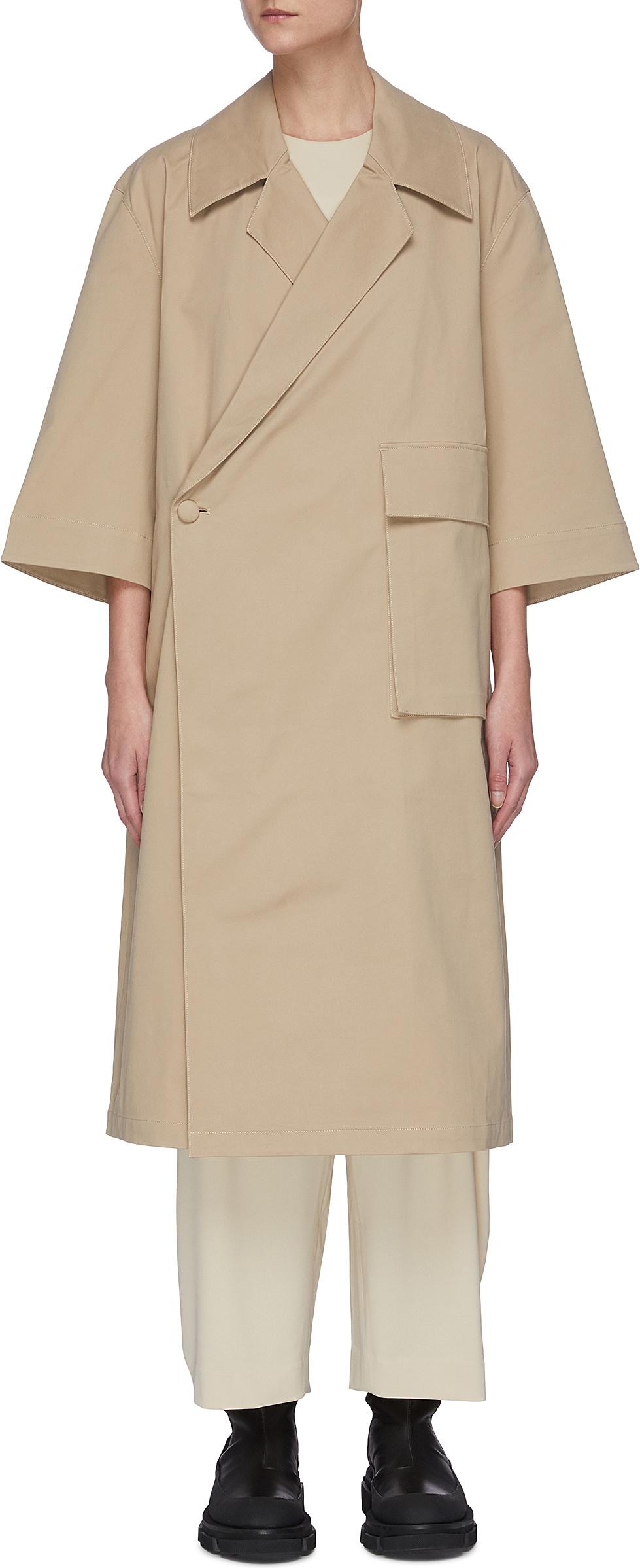 Sans Titre Oversized lapel patch pocket coat