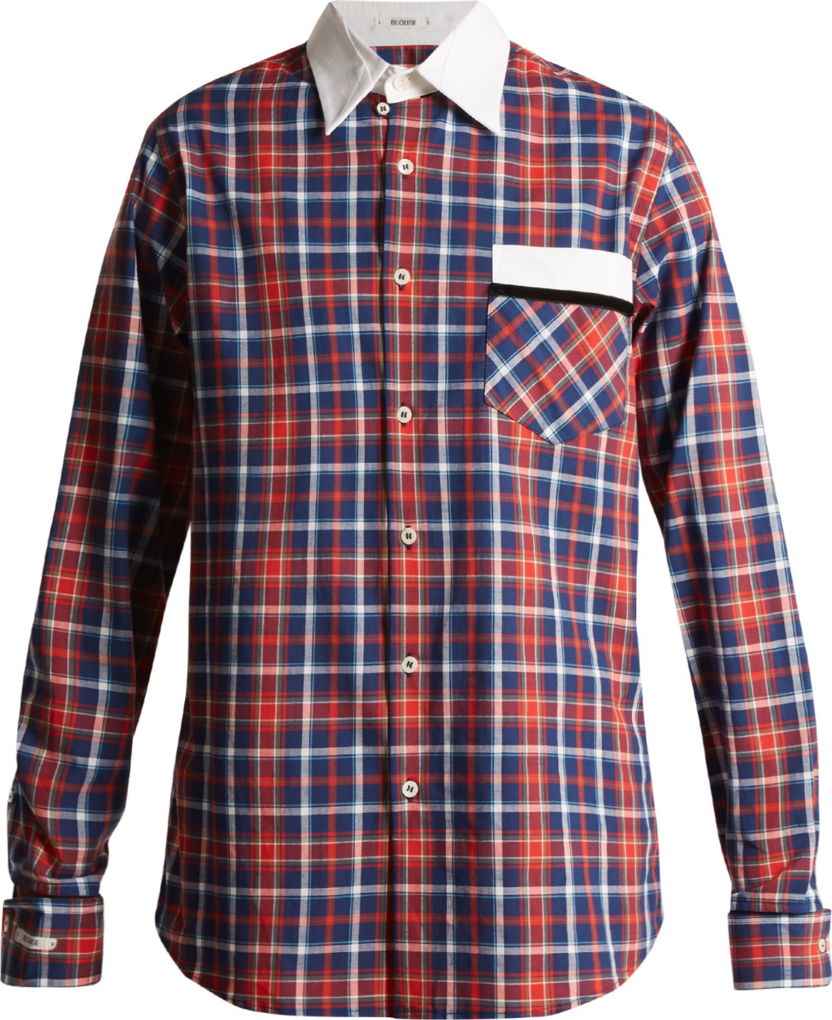 Blouse Stevie point-collar cotton-tartan shirt