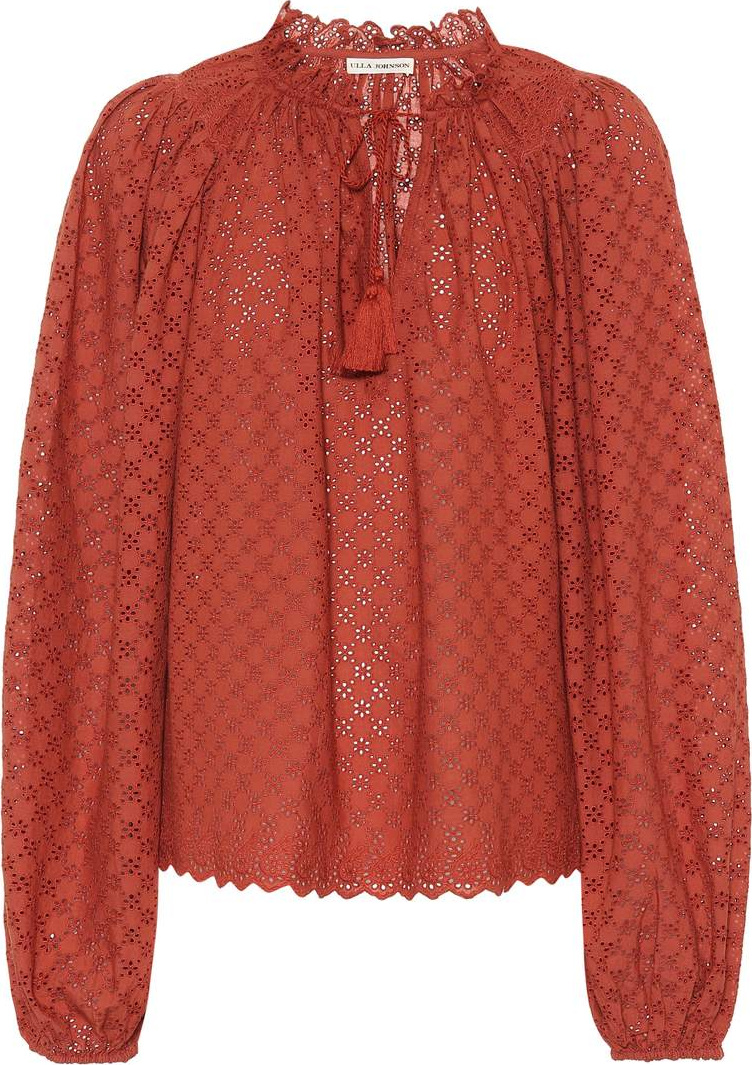 Ulla Johnson Siarah cotton eyelet lace blouse
