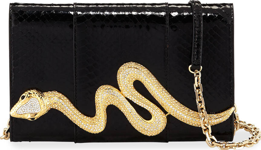 Judith Leiber Serpent Snakeskin Clutch Bag