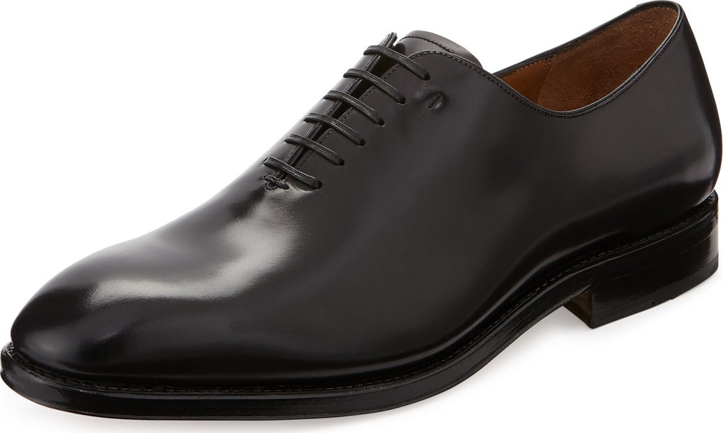 Salvatore Ferragamo Men's Lace-Up Oxford, Black