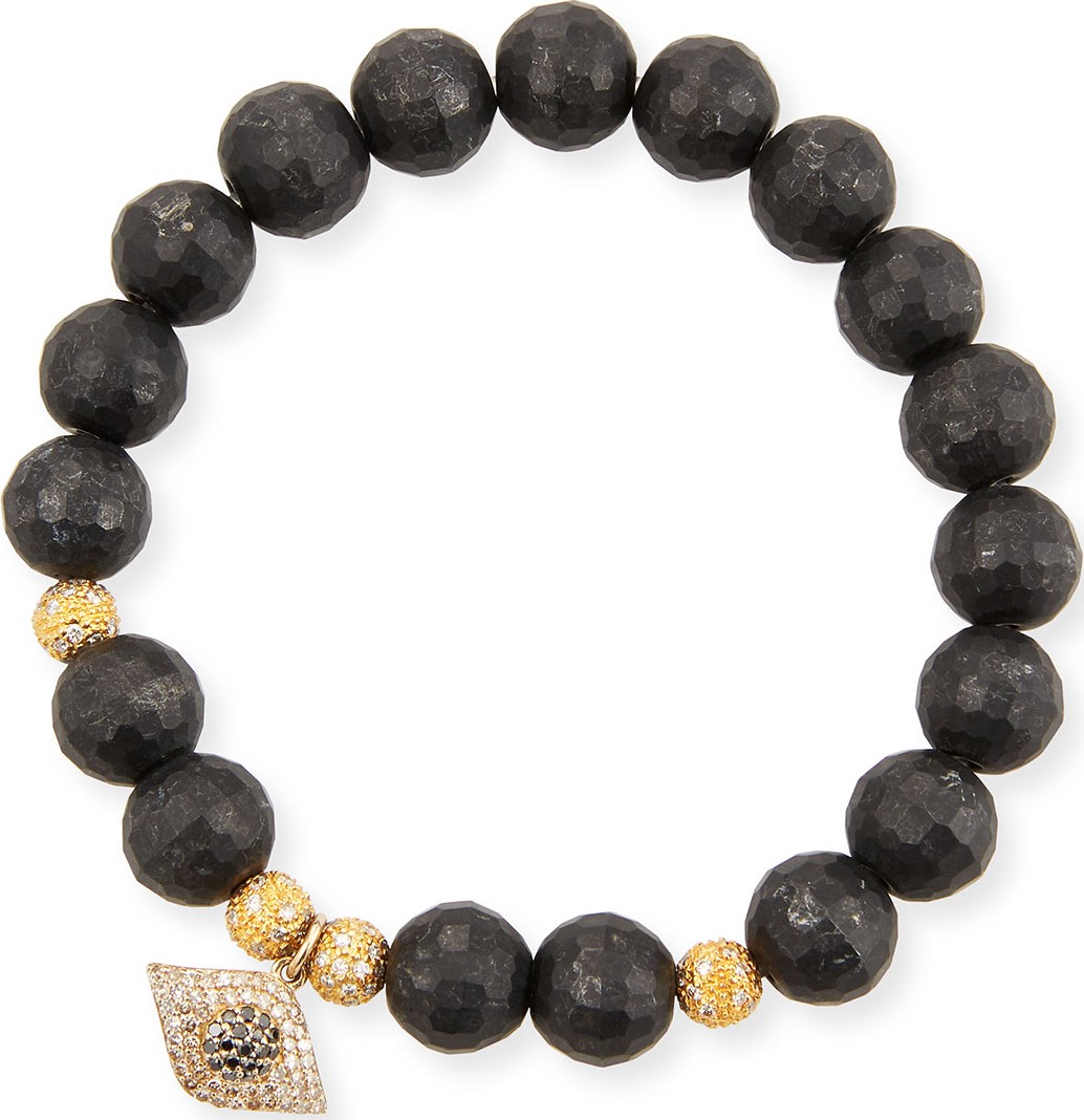 Loree Rodkin 14k Onyx Evil Eye Bracelet w/ Diamonds