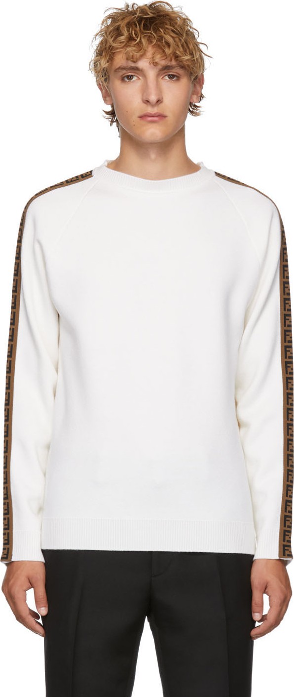 Fendi White 'Forever Fendi' Sweater