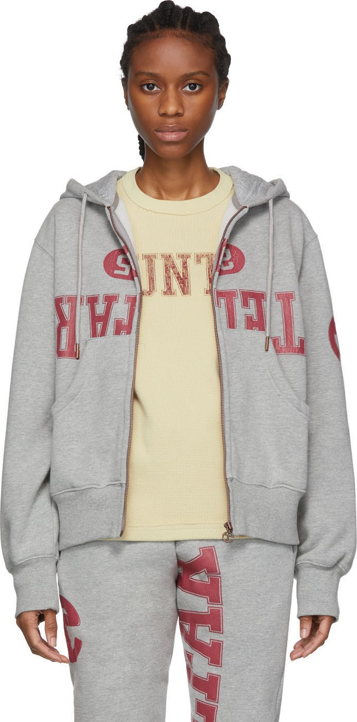 Telfar Grey Upside Down Hoodie