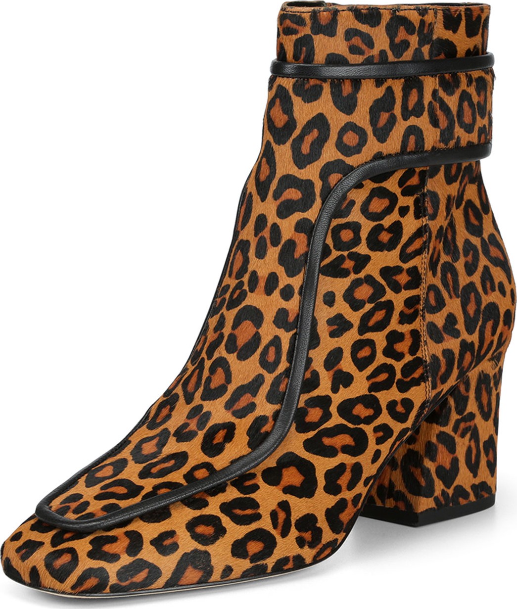 Donald J Pliner Geena Leopard Block Heel Booties