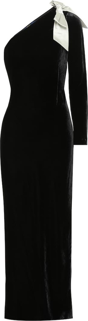 Polo Ralph Lauren Velvet one-shoulder gown