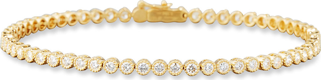 Memoire Diamond Line Bracelet in 18K Yellow Gold