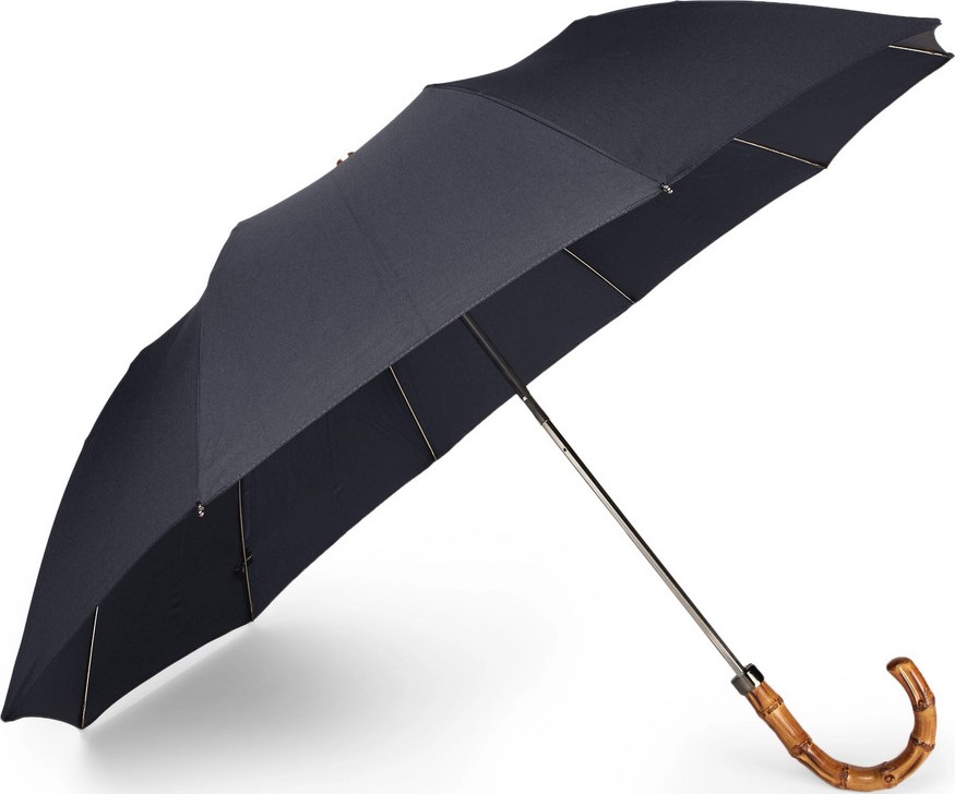 London Undercover Wood-Handle Telescopic Umbrella