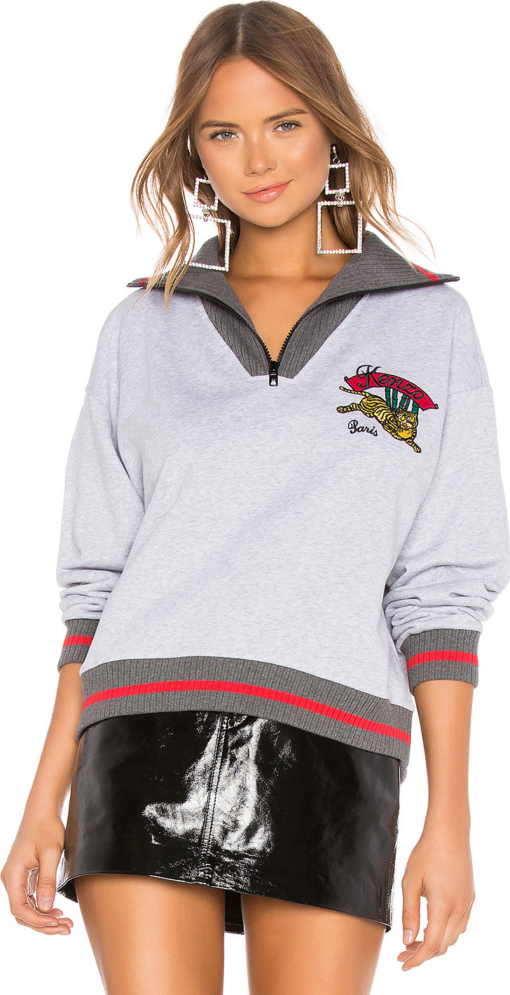 KENZO Stand Collar Zipped Sweatshirt