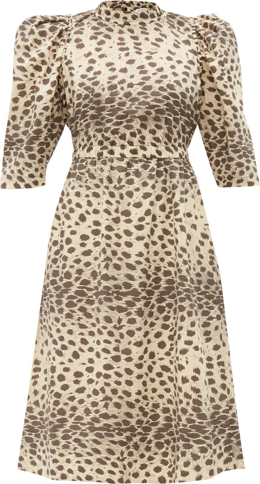 SEA Leo leopard-print cotton dress
