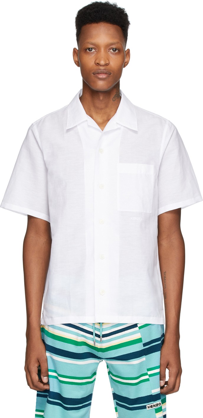 KENZO White Linen Shirt