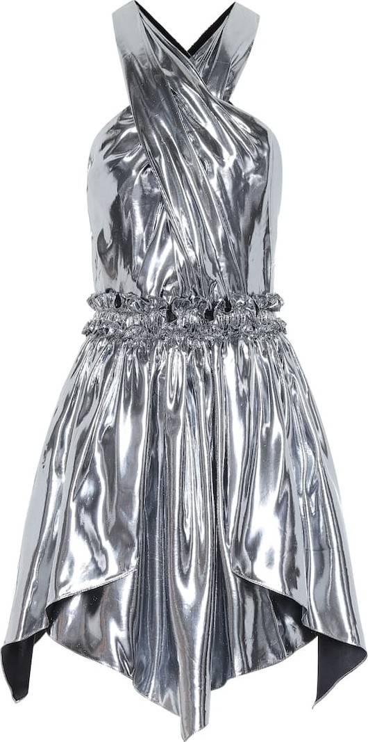 Isabel Marant Kary metallic silk-blend minidress