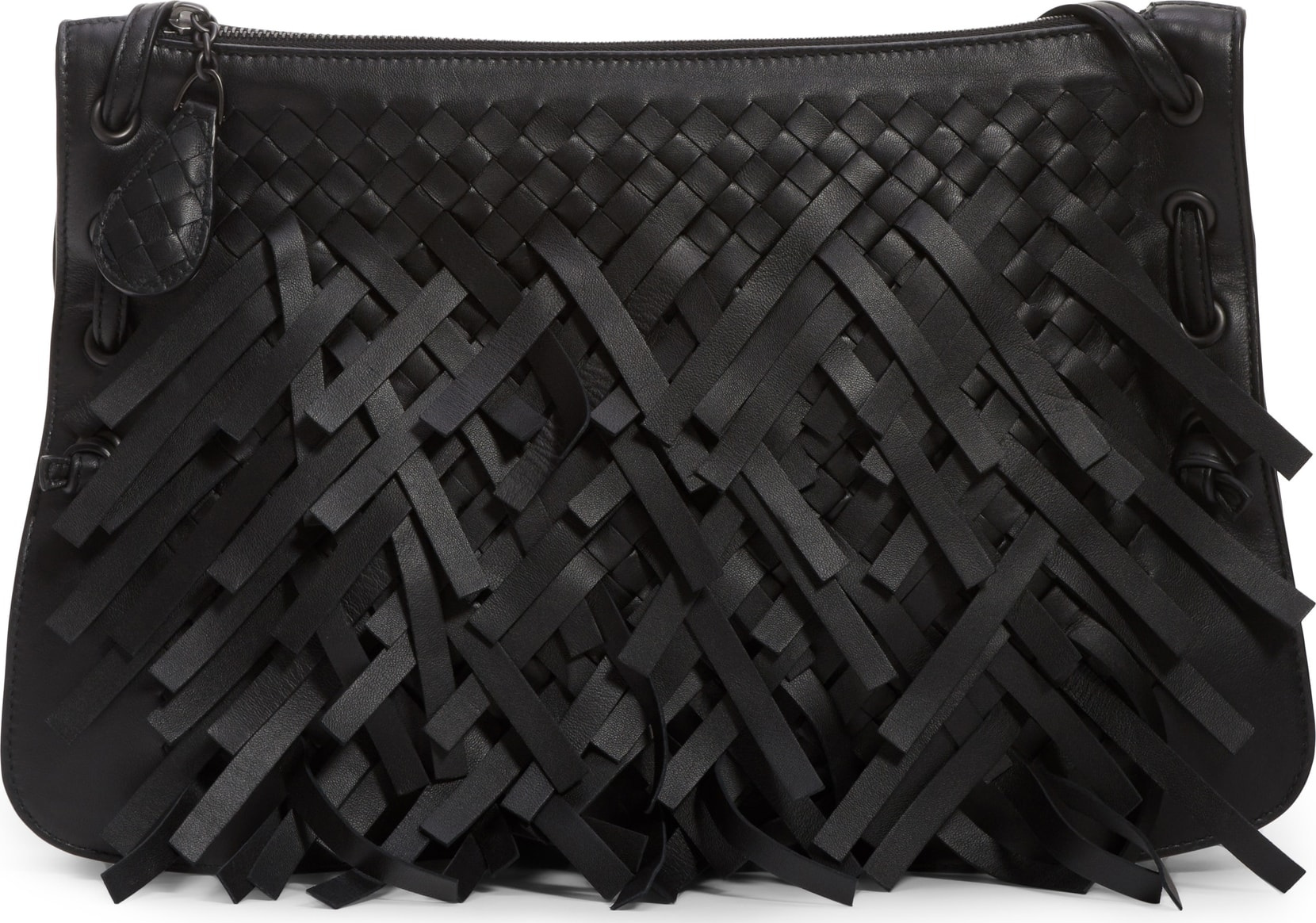 Bottega Veneta Medium Intrecciato Fringe Leather Crossbody Bag