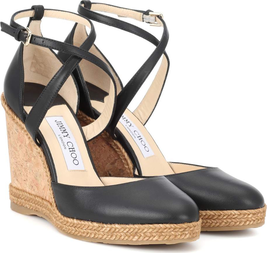 Jimmy Choo Alita 105 leather wedge sandals
