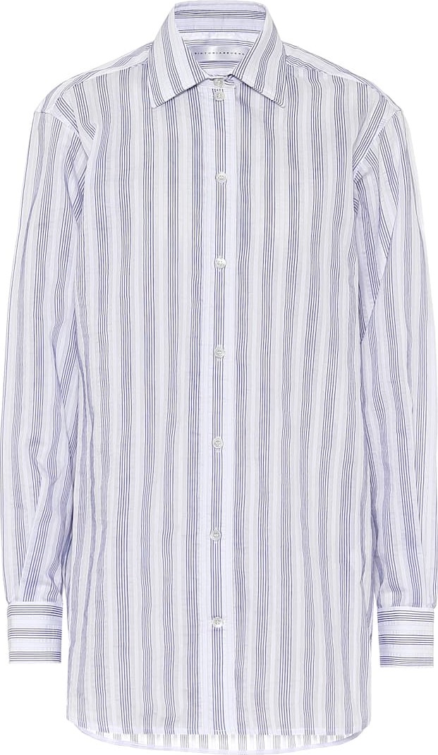 Victoria Beckham Striped cotton-blend shirt