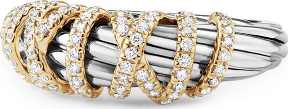 David Yurman 8mm Helena Diamond Wrap Ring