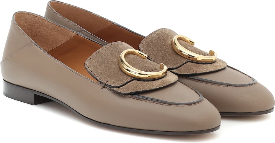 Chloe Chloé C leather loafers