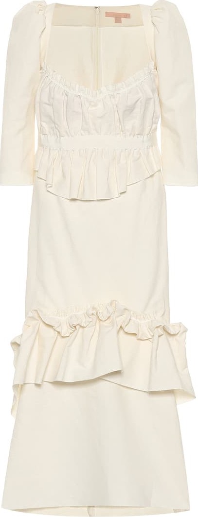 Brock Collection Okiku cotton and linen midi dress