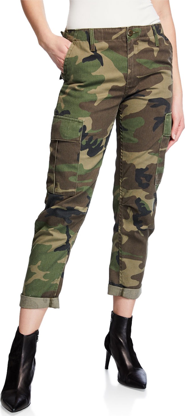 RE/DONE Camo-Print Straight-Leg Cargo Pants