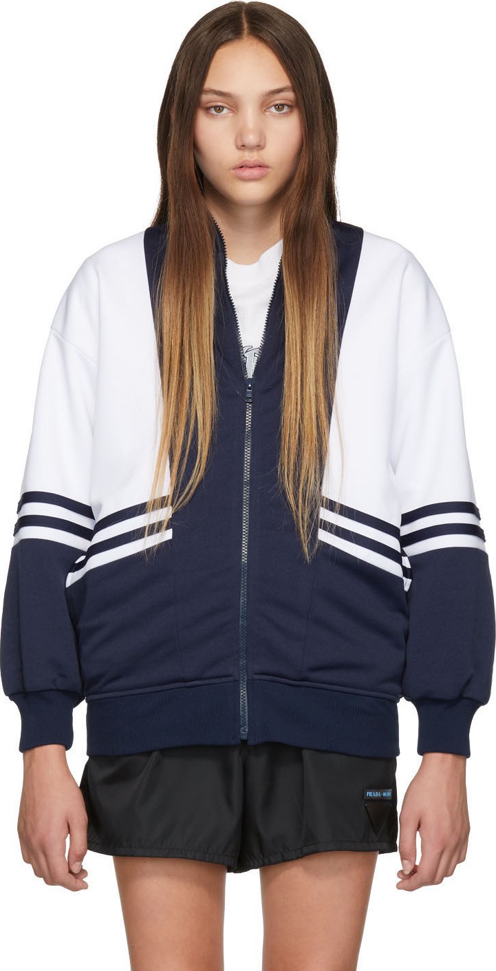 Noon Goons Navy & White Runyon Jacket