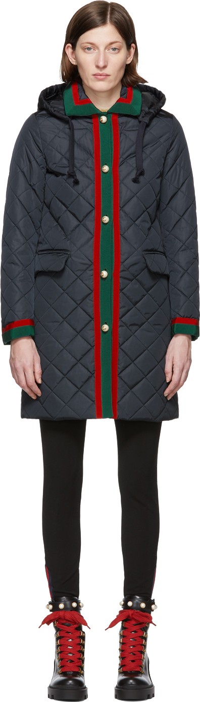 Gucci Navy Quilted Jacket