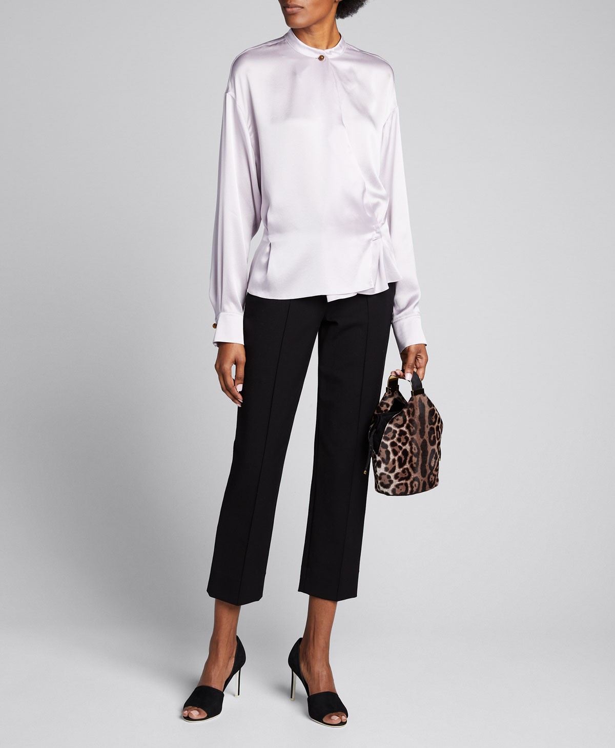 Vince Pintuck Stovepipe Cropped Pants