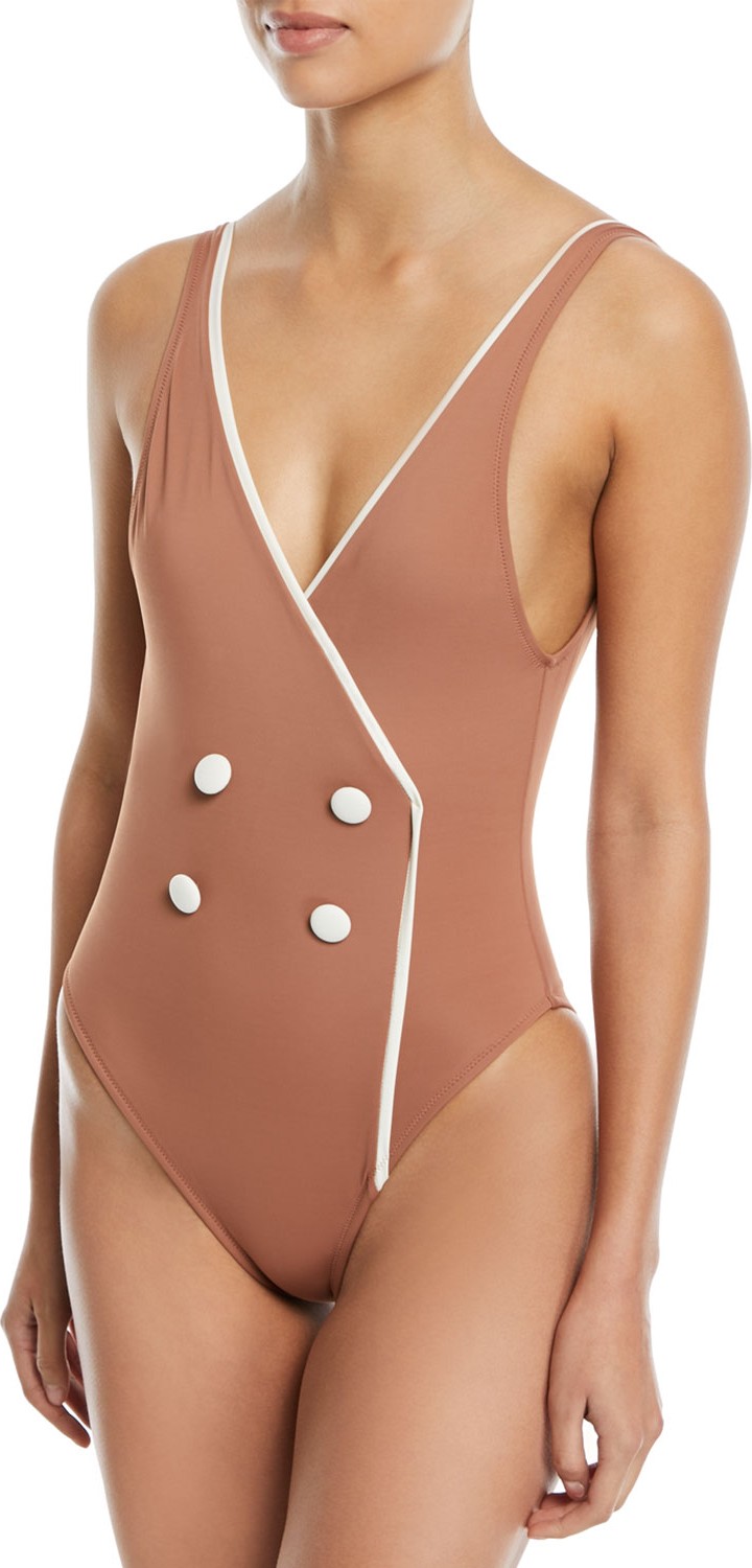 Solid & Striped The Juliette Faux-Wrap One-Piece Swimsuit