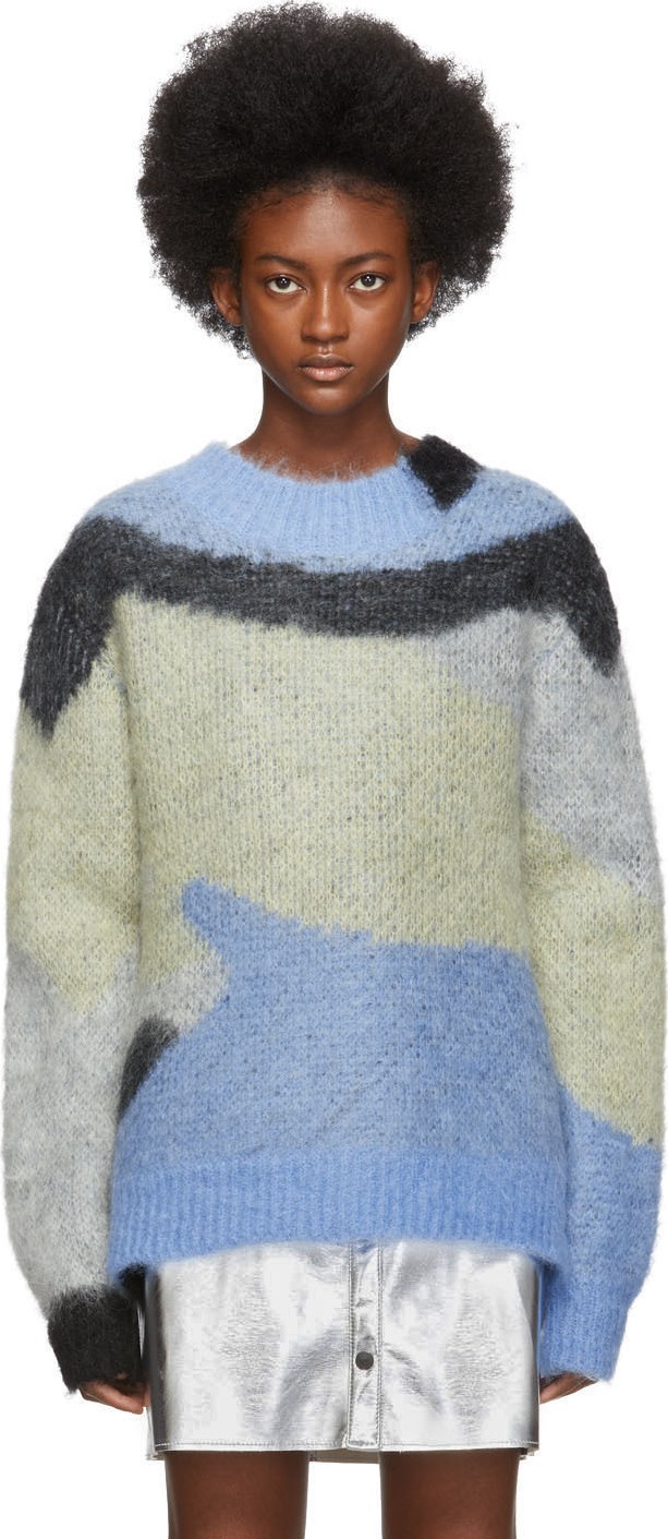 Ambush Blue Mohair Crewneck Sweater
