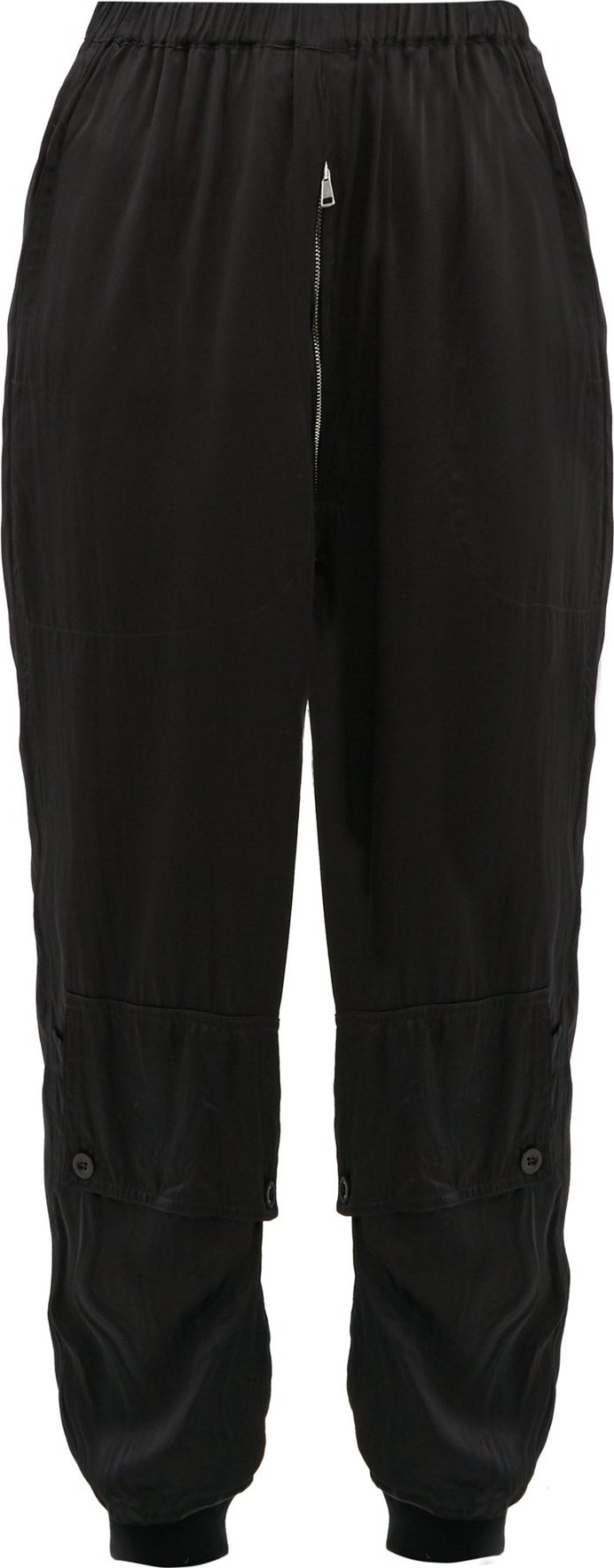 Katharine Hamnett Zipped silk-satin track pants