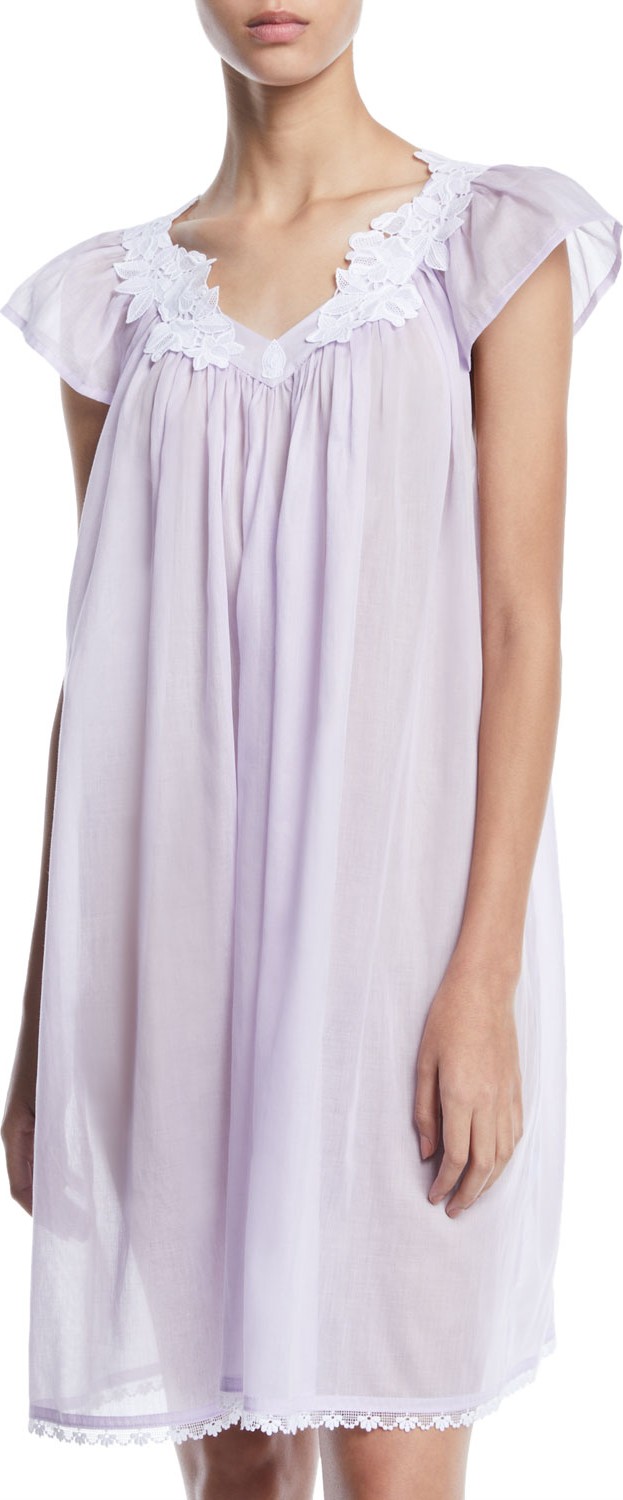 Celestine Nirwana Cap-Sleeve Babydoll Nightgown