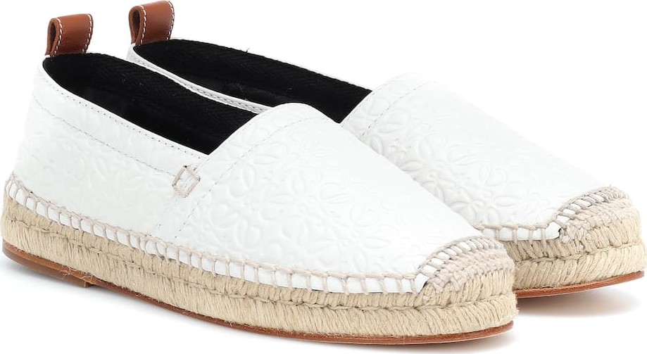 LOEWE Embossed leather espadrilles