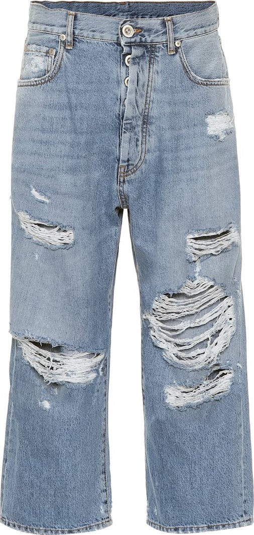 Unravel Cropped high-rise straight jeans