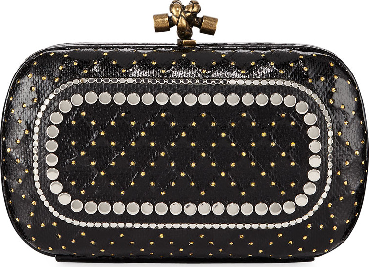 Bottega Veneta Karung Chain Knot Clutch Bag with Cantena Mirror Embellishment