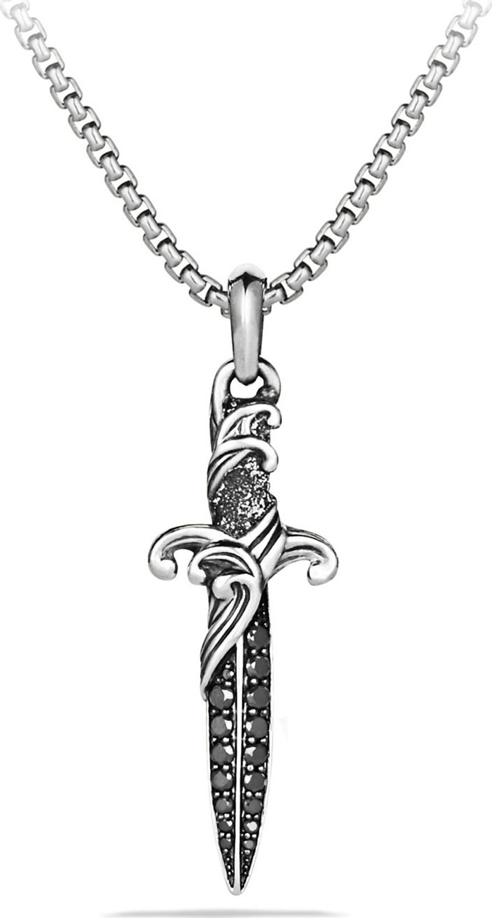 David Yurman Men's Sterling Silver & Black Diamond Dagger Enhancer