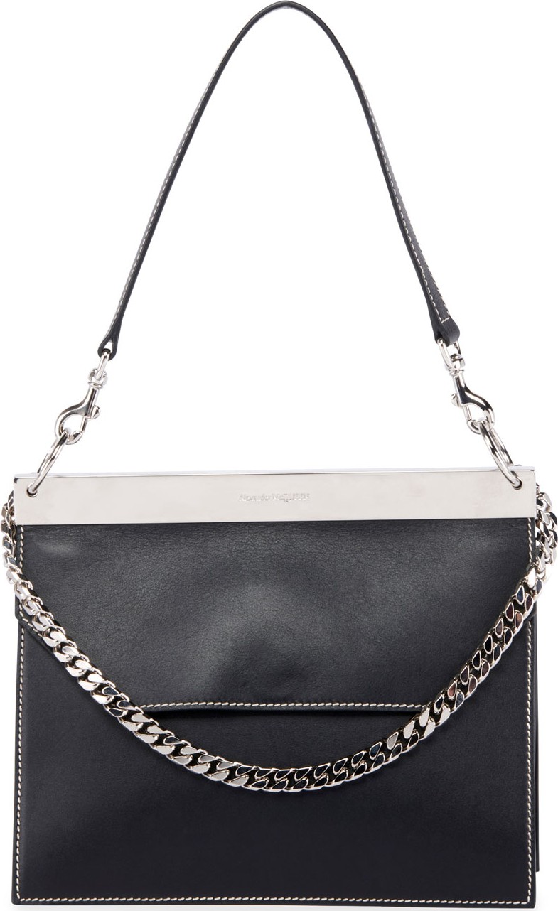 Alexander McQueen Bar Colorblock Leather Shoulder Bag