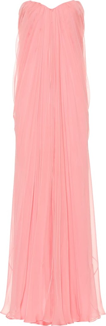 Alexander McQueen Strapless silk organza gown