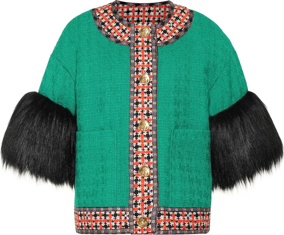 Gucci Wool-blend tweed jacket