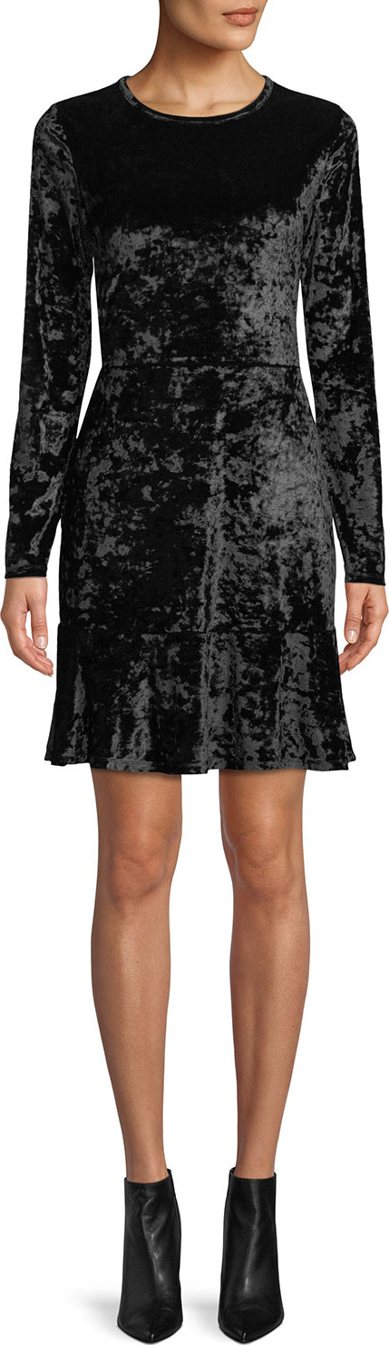 MICHAEL MICHAEL KORS Long-Sleeve Velvet Dress