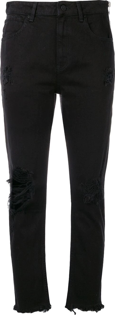 Alexander Wang distressed side zip jeans