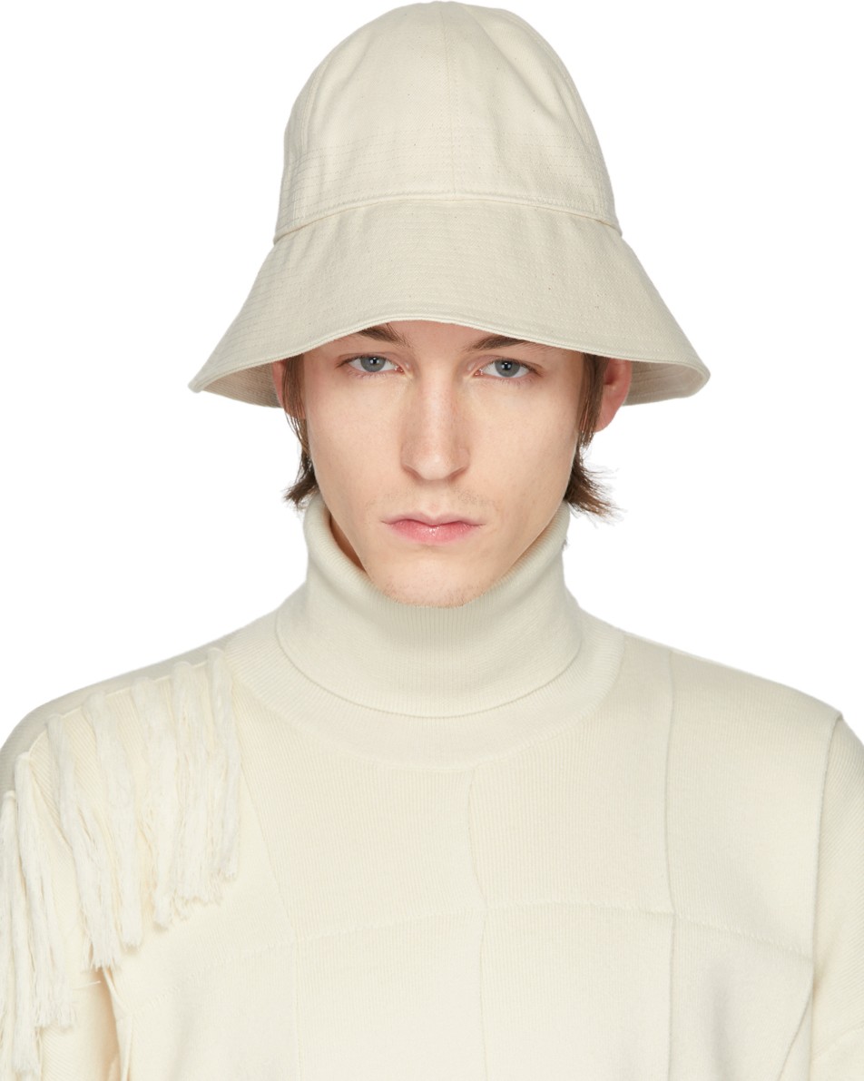 Jil Sander Off-White Denim Bucket Hat