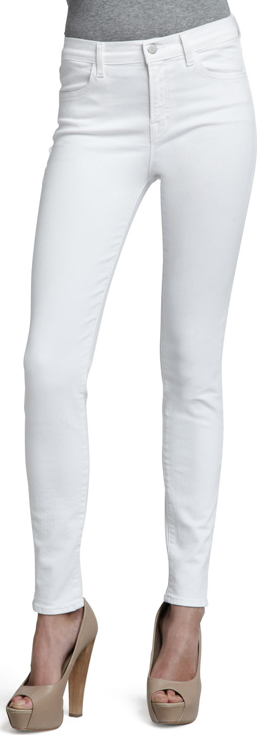 J BRAND Maria High-Rise Skinny Jeans, Blanc