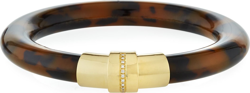 Miseno Limited Edition 18k Animal-Print Bangle w/ Diamonds