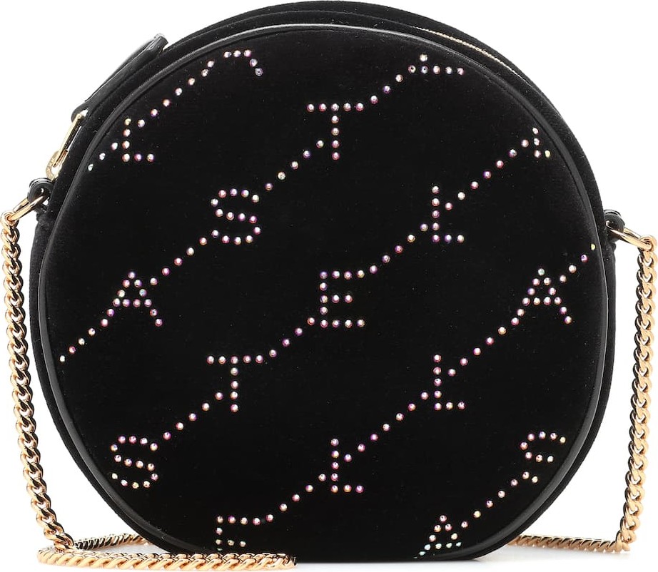 Stella McCartney Mini Round Monogram shoulder bag